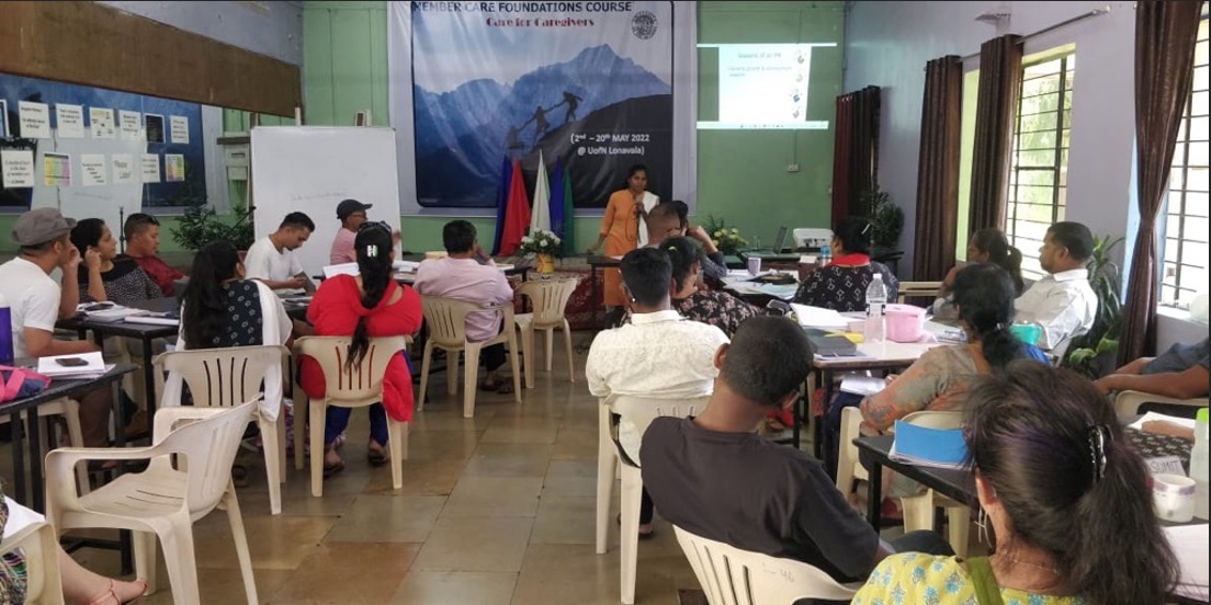 Member Care Foundations Course seminar with 24 students and 9 staff