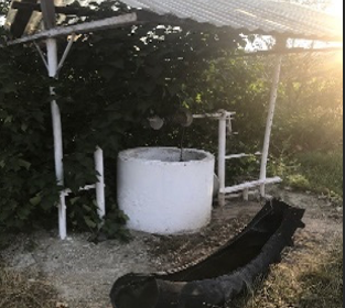 Village water well in Satu-Nou — some are over a quarter-mile from homes